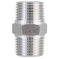 Stainless Nipple - 1/2 in x 1 in Threaded